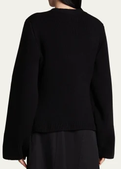 KhaiteScarlet Cashmere Cropped Cardigan