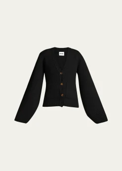 KhaiteScarlet Cashmere Cropped Cardigan
