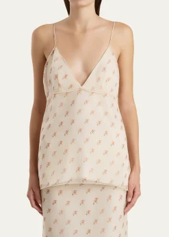 KhaiteTimy Backless Silk Tank Top