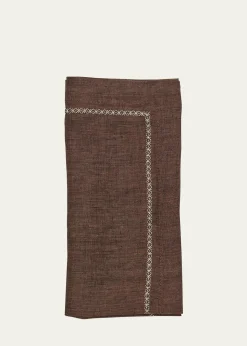 Kim SeybertBrown Square Linen Napkin