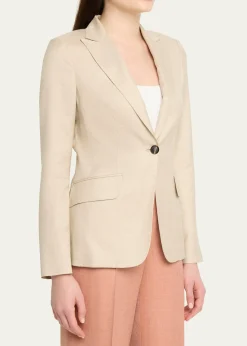 KitonShimmering Wool-Blend Single-Breasted Jacket