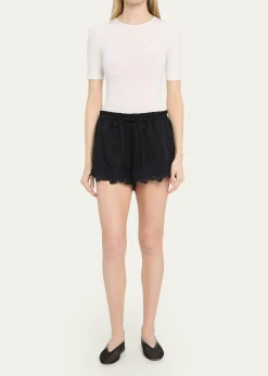 Kobi HalperinCristal Lace-Trim Relaxed Shorts