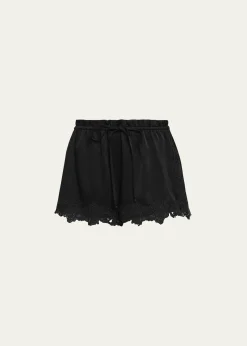 Kobi HalperinCristal Lace-Trim Relaxed Shorts