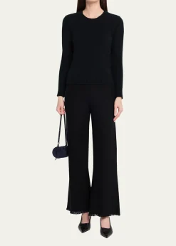 Kobi HalperinValley Fringe-Hem Pique Knit Pants