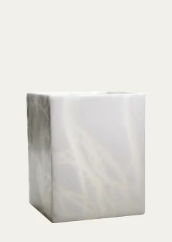LabrazelAlisa Alabaster Wastebasket, White