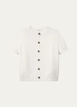 Lafayette 148 New YorkCrewneck Cotton-Silk Cardigan