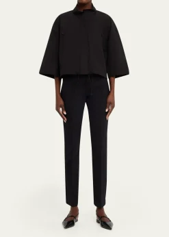 Lafayette 148 New YorkGramercy Cropped Slim-Fit Pintuck Pants