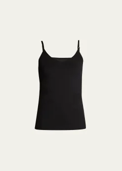Lafayette 148 New YorkMesh Jersey V-Neck Tank