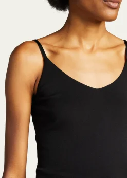 Lafayette 148 New YorkMesh Jersey V-Neck Tank