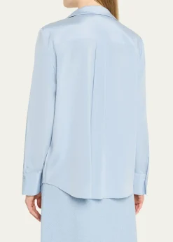 Lafayette 148 New YorkPleated Button-Down Shirt