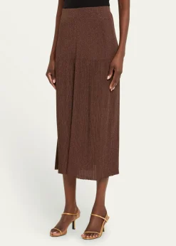 Lafayette 148 New YorkRibbed Shimmer Knit Midi Skirt