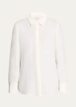 Lafayette 148 New YorkScottie Silk Button-Down Blouse