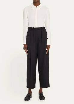 Lafayette 148 New YorkScottie Silk Button-Down Blouse