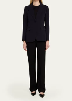 Lafayette 148 New YorkSingle-Button Finesse Crepe Blazer
