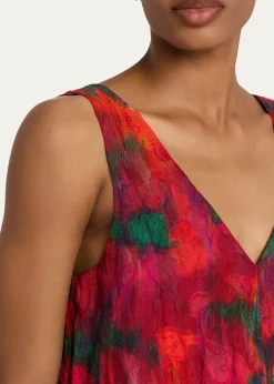 Lafayette 148 New YorkSleeveless Abstract-Print Cotton Blouse