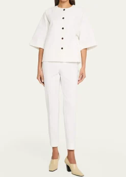 Lafayette 148 New YorkStanton Cropped Techno Stretch Twill Pants