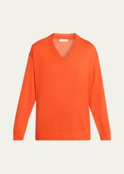 Lafayette 148 New YorkV-Neck Merino Wool Knit Sweater
