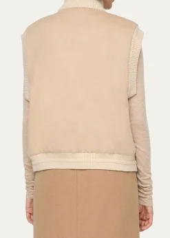 Lafayette 148 New Yorkx The Morning Show Shearling & Camel Hair Vest
