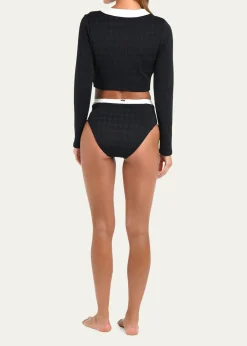 L'AgenceAdaline Colorblock Chic Swim Cardigan