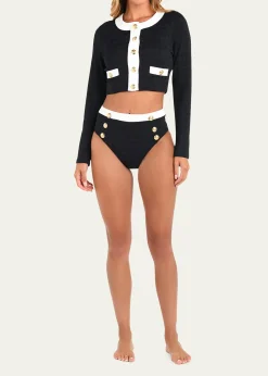 L'AgenceAdaline Colorblock Chic Swim Cardigan