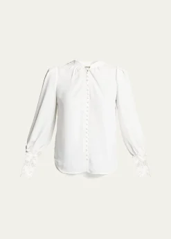 L'AgenceAva Lace-Cuff Blouse