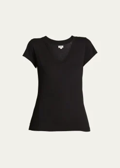 L'AgenceBecca V-Neck Short-Sleeve Tee