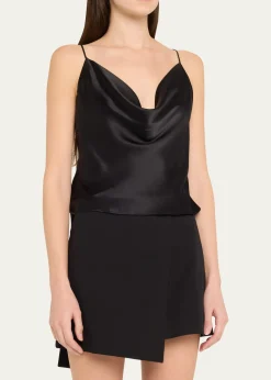 L'AgenceCalista Cowl-Neck Silk Camisole
