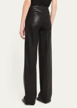 L'AgenceClayton Coated Wide-Leg Jeans
