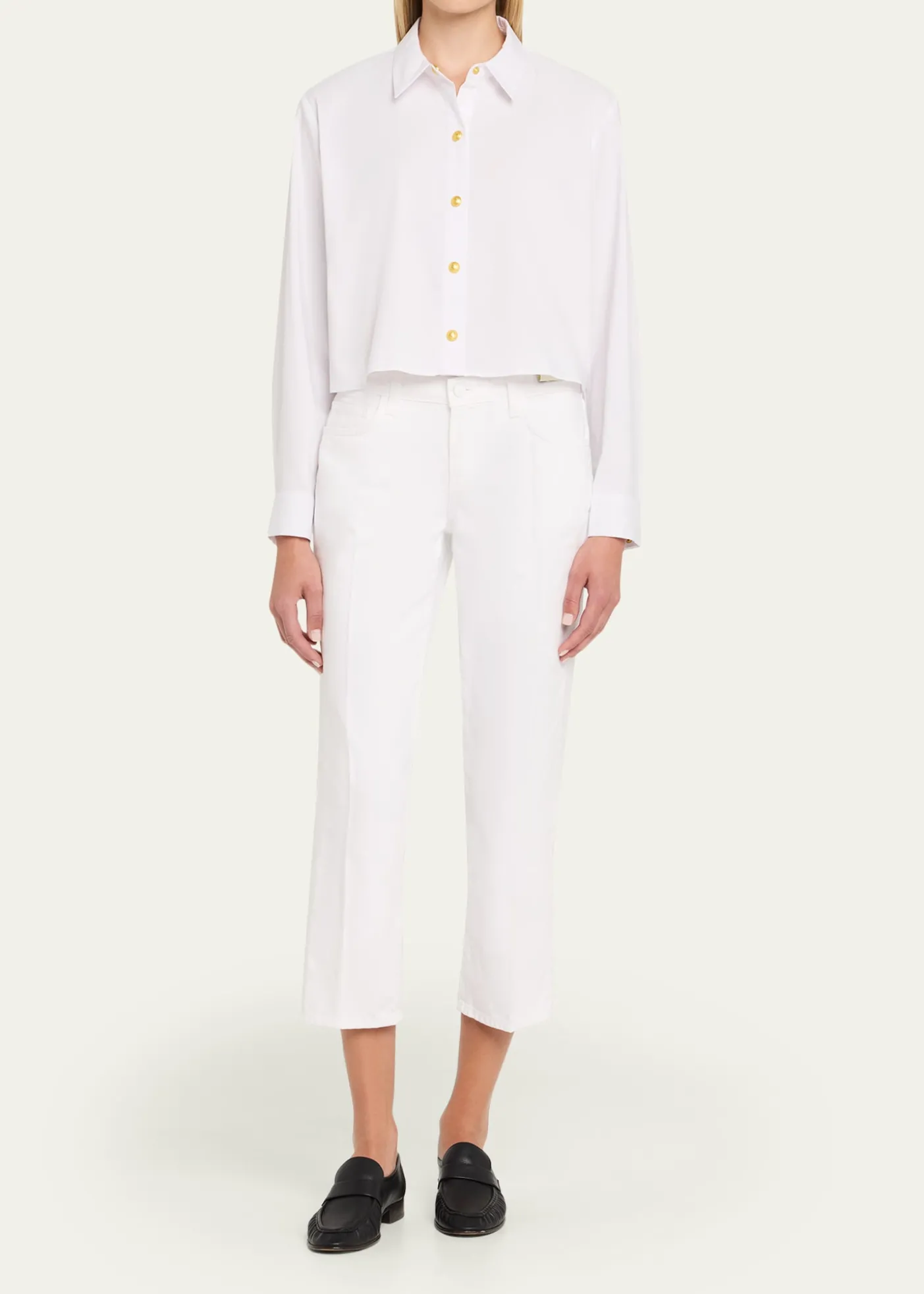 L'AgenceCosette Cropped Button-Front Shirt
