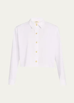 L'AgenceCosette Cropped Button-Front Shirt