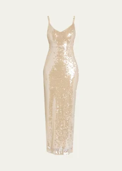 L'AgenceKarma Sequined Maxi Dress
