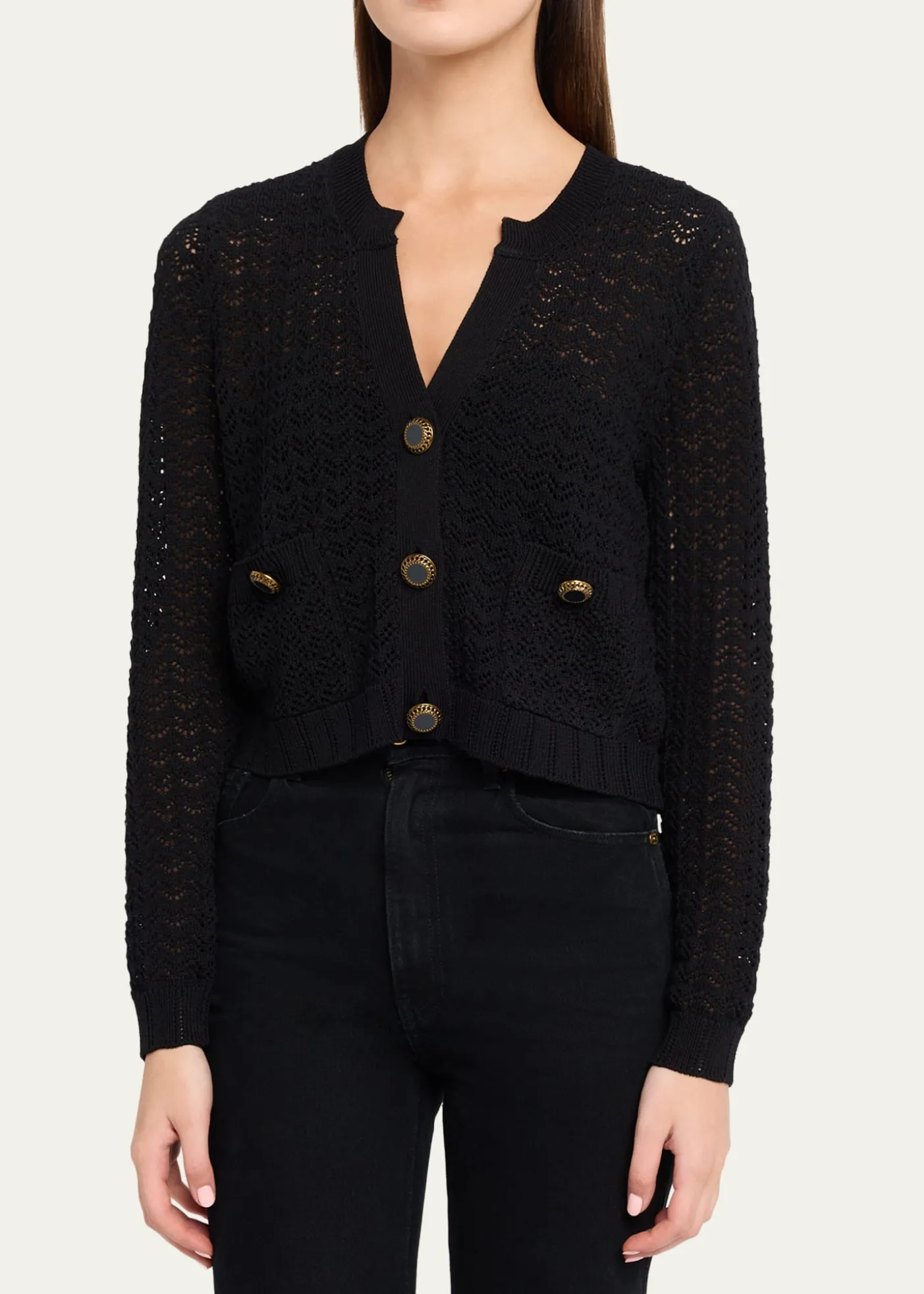 L'AgenceOrla Pointelle Knit Cardigan