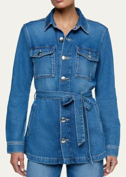 L'AgenceSamaya Denim Safari Jacket