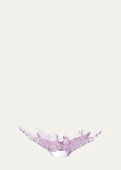 LaliqueChamps-Elysees Crystal Bowl, Pink Luster