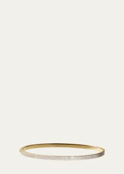 Lana14K Gold Flawless Vanity Diamond Hinge Bangle