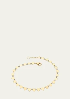 Lana14K Gold Laser Heart Chain Bracelet