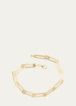 Lana14K Gold Laser Open Interlocking Rectangle Bracelet
