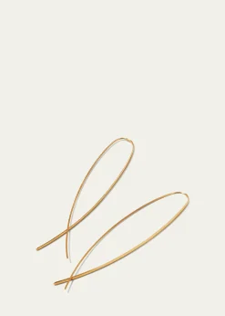 Lana14K Gold Elite Narrow Upside Down Hoop Earrings