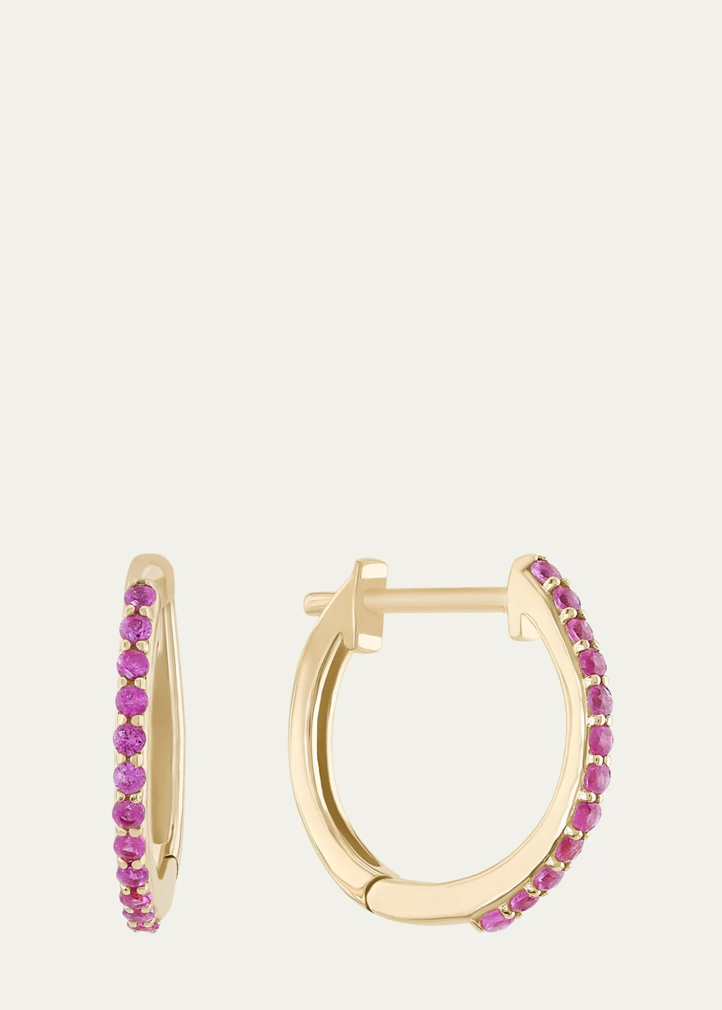 LanaMini Pink Sapphire Huggie Earrings