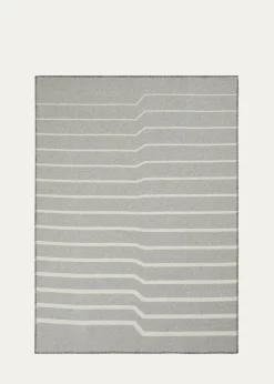 LANEROSSIOptical Double-Face Reversible Wool/Cashmere Throw, 51