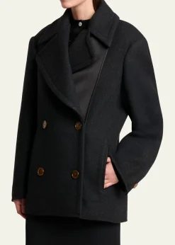 LanvinWool Oversized Double-Breasted Coat