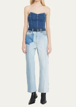 LE JEANAvery Denim Corset Top