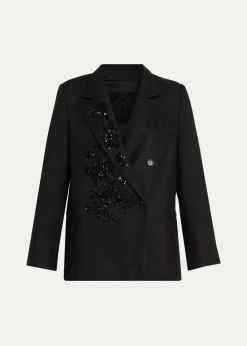 LibertineAntibes Night Embellished Double-Breasted Jacket