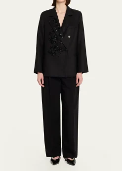 LibertineAntibes Night Embellished Double-Breasted Jacket