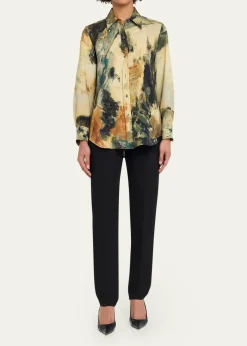 LibertineModernist Landscape Silk Button-Down Shirt