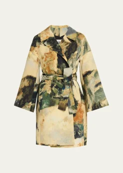 LibertineModernist Lands Silk Vienna Wrap Coat