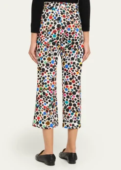 LibertineOrpheus Spotted Wide-Leg Crop Pants