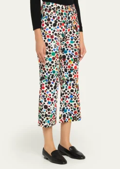 LibertineOrpheus Spotted Wide-Leg Crop Pants