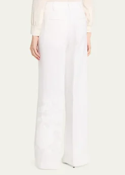 LibertinePorcelain Garden Straight-Leg Trousers