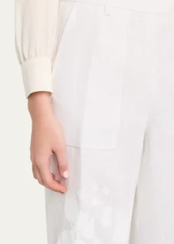 LibertinePorcelain Garden Straight-Leg Trousers